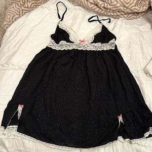 NWT Black Shimmery Lingerie Tank Top